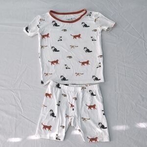 Kyte BABY Cats Short Sleeve And Shorts Pajama Set